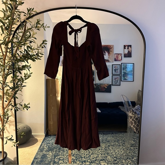 Reformation Mara Dress in Prune 0 NWT - Picture 7 of 14